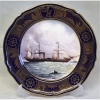 SPODE CUNARD LINE SHIP SERIES – THE AGE OF ROMANCE LIMITED EDITION PLATE – CALEDONIA 160/2000 
